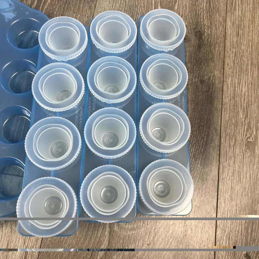 12-Piece Shot Glass Ice Cube Mold Set -blue Jello Shots